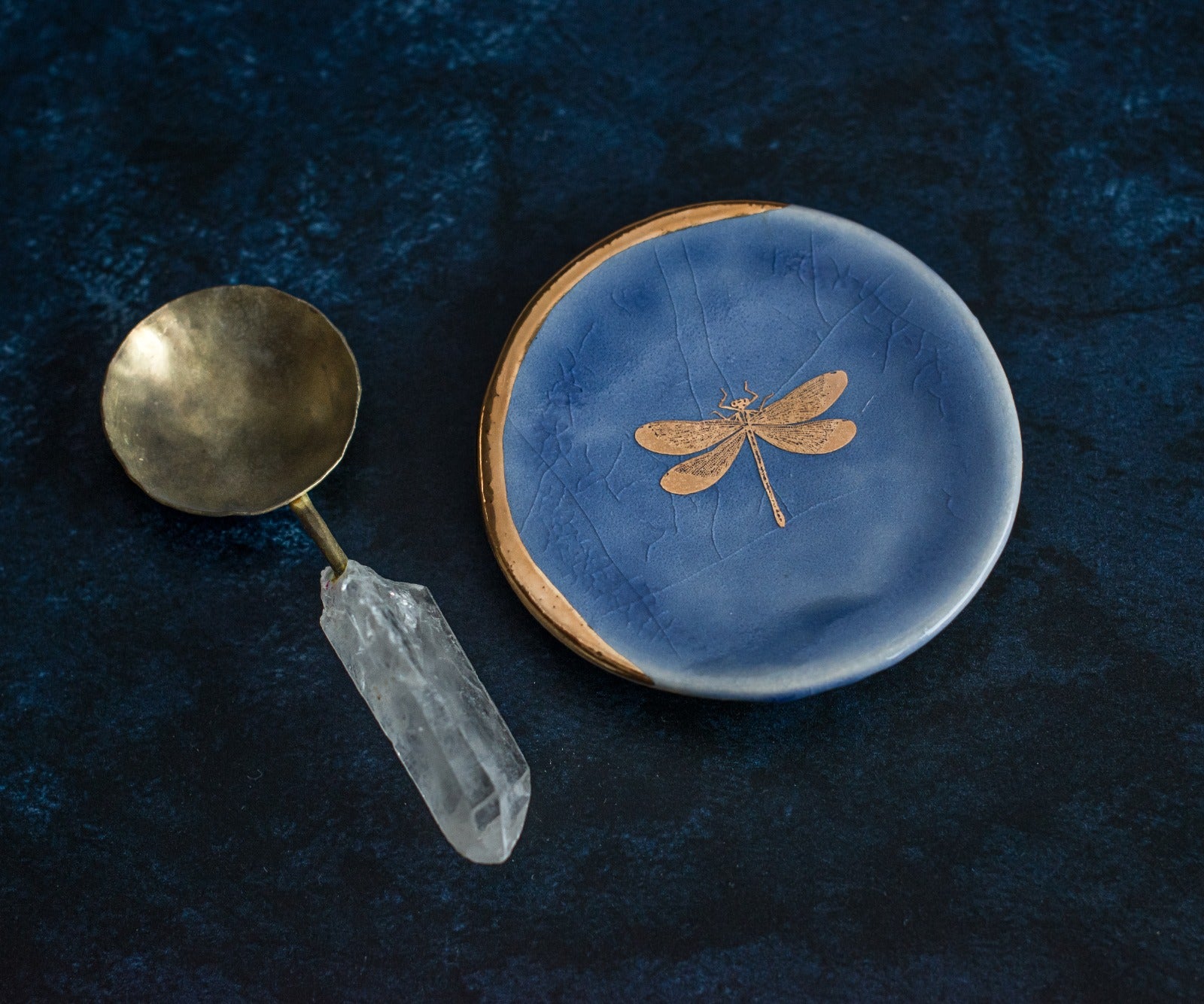 Wedgewood Blue Dragonfly Ring Dish