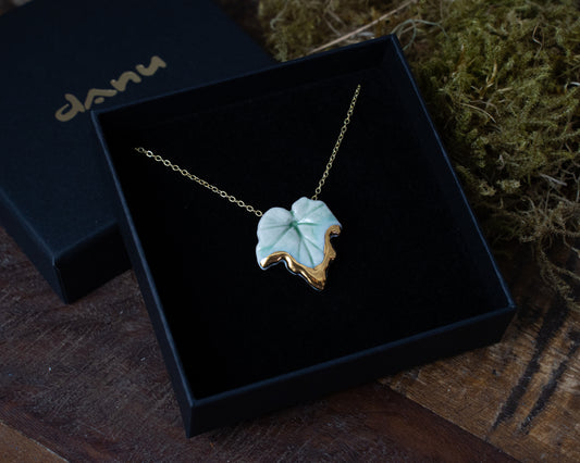 Porcelain and Gold Necklaces