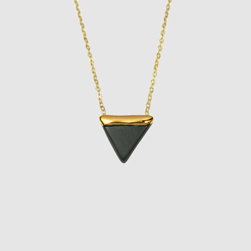 Porcelain Triangle and Gold Necklace (more colours)