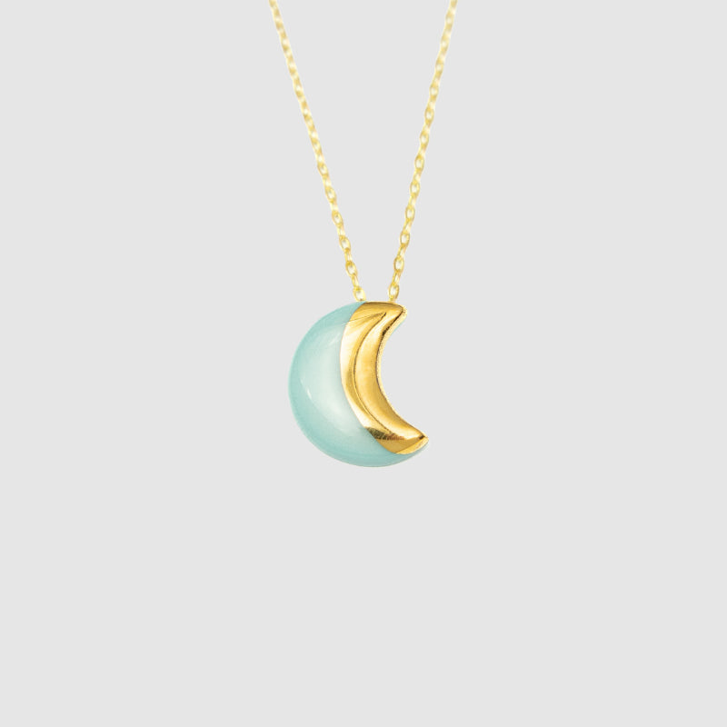 Small Crescent Moon Necklace (more colours)