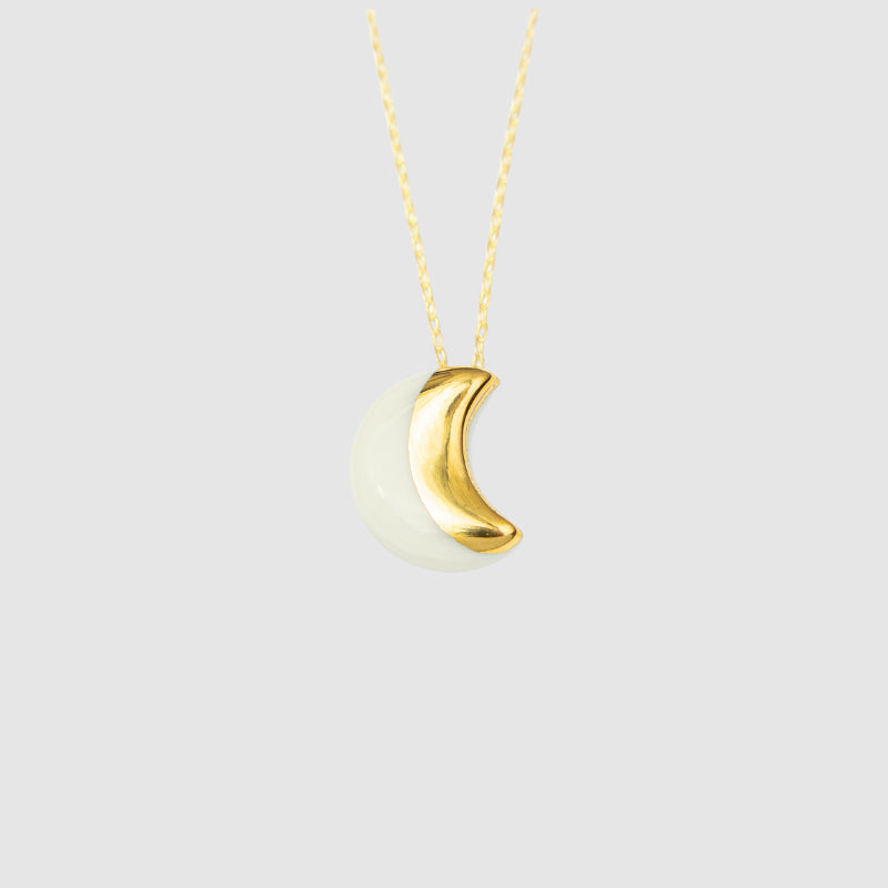 Small Crescent Moon Necklace (more colours)