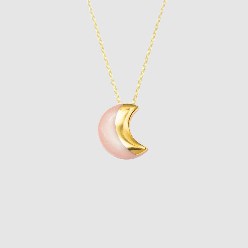 Small Crescent Moon Necklace (more colours)