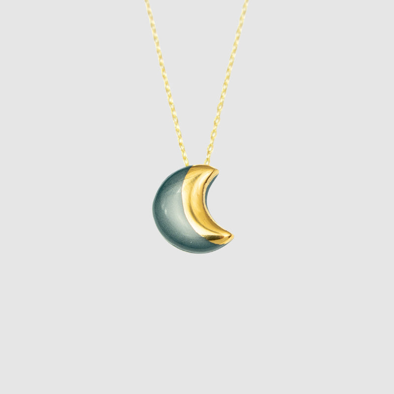 Small Crescent Moon Necklace (more colours)
