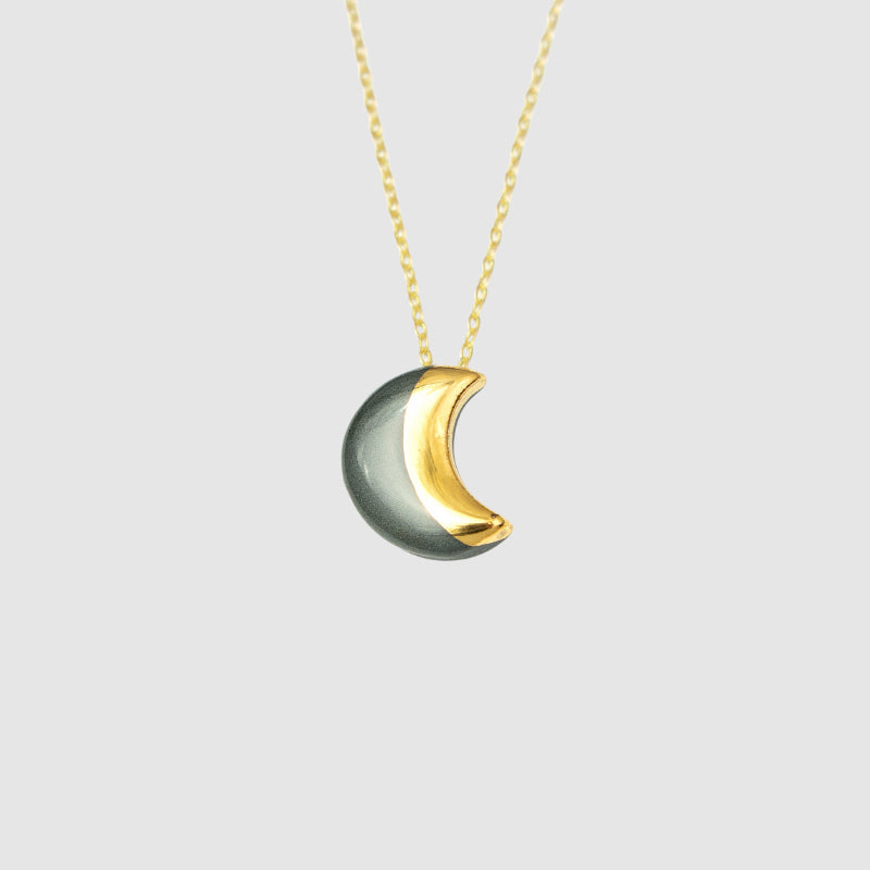 Small Crescent Moon Necklace (more colours)