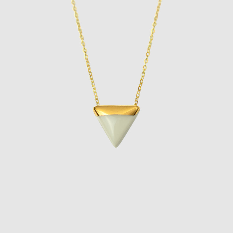 Porcelain Triangle and Gold Necklace (more colours)