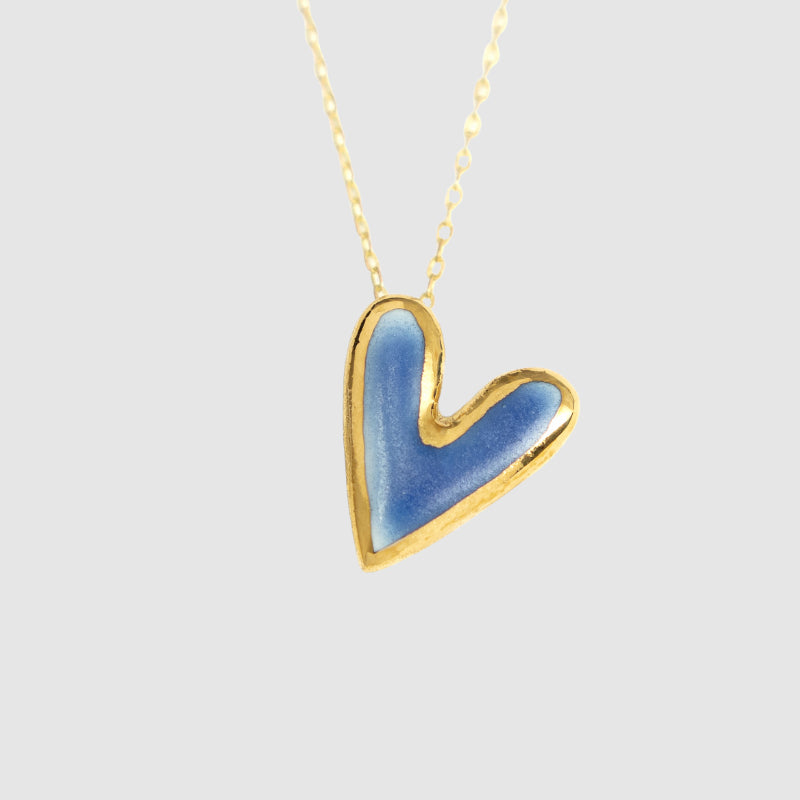 Shadow and Gold Heart Necklace