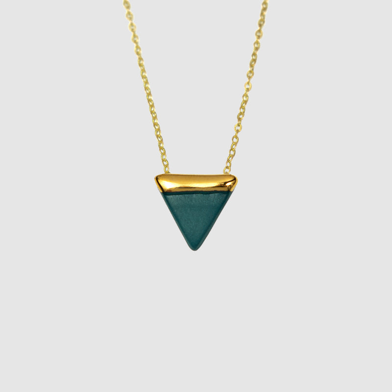Porcelain Triangle and Gold Necklace (more colours)