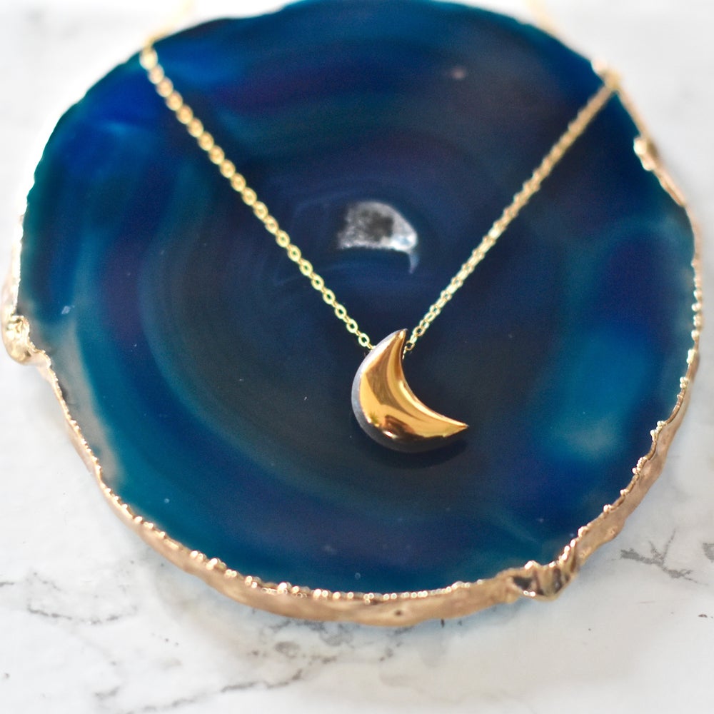 Gold Crescent Moon Necklace