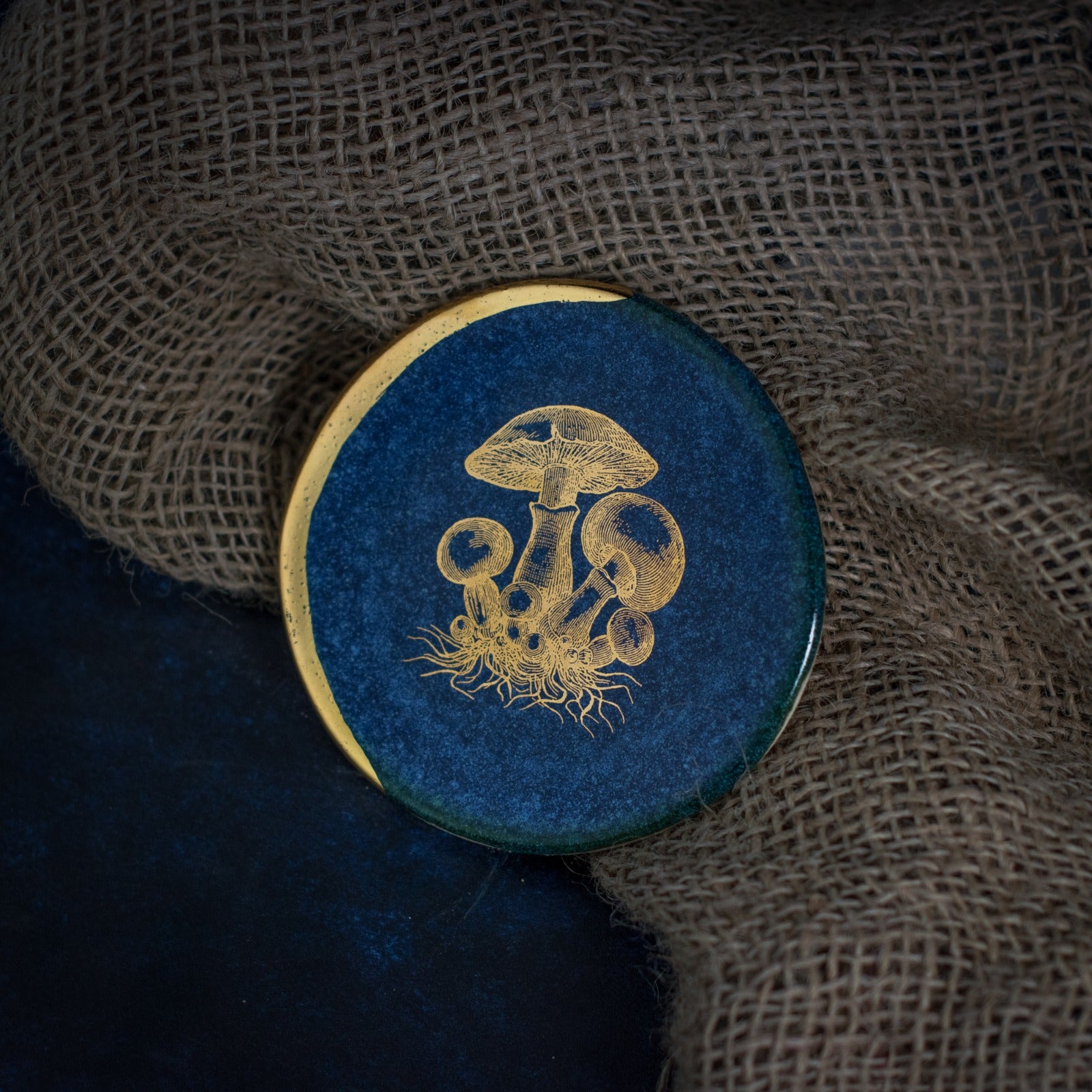 Mushroom Ring Dish in Blue