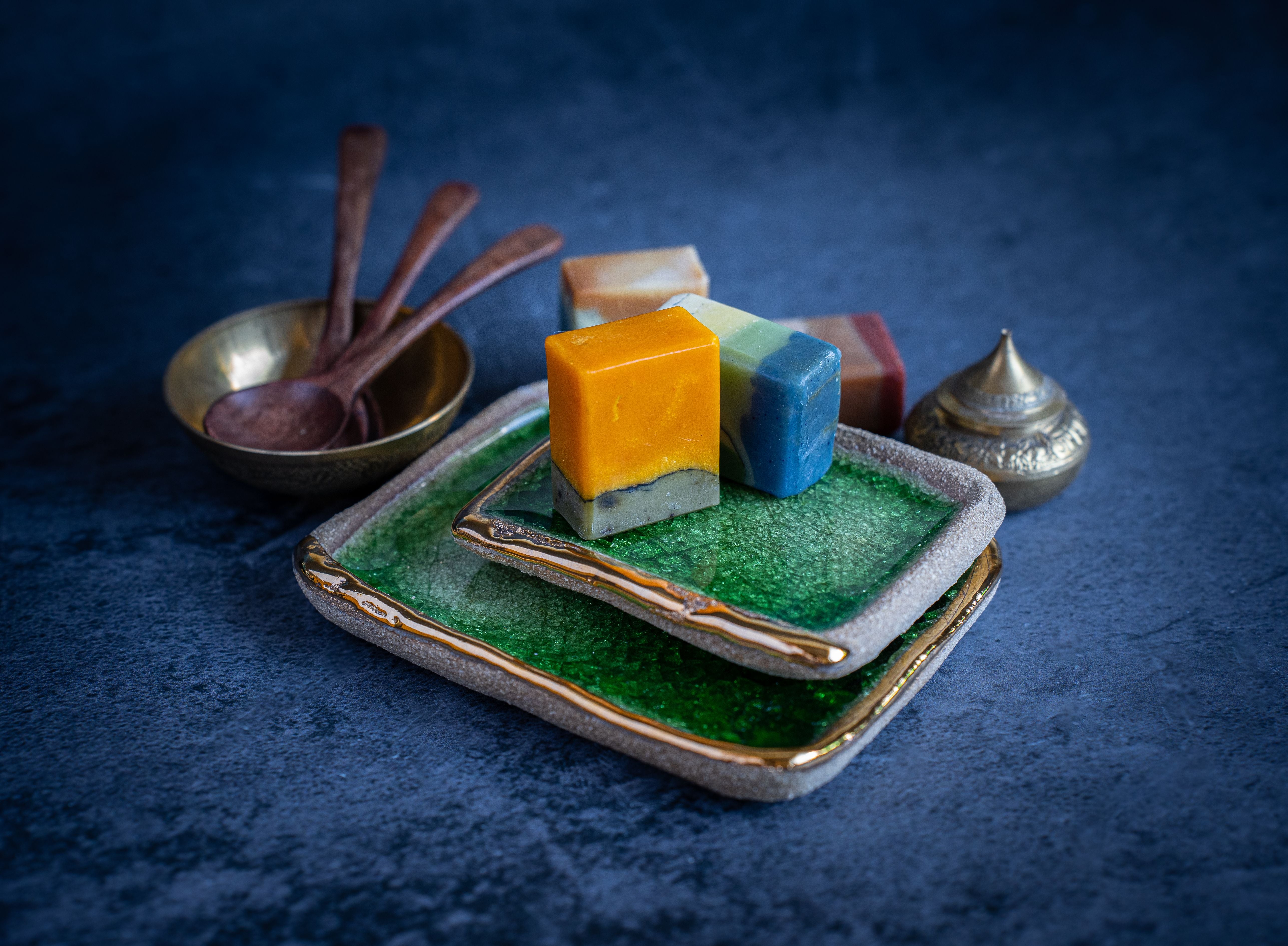 Large Recycled Glass Soap Dish