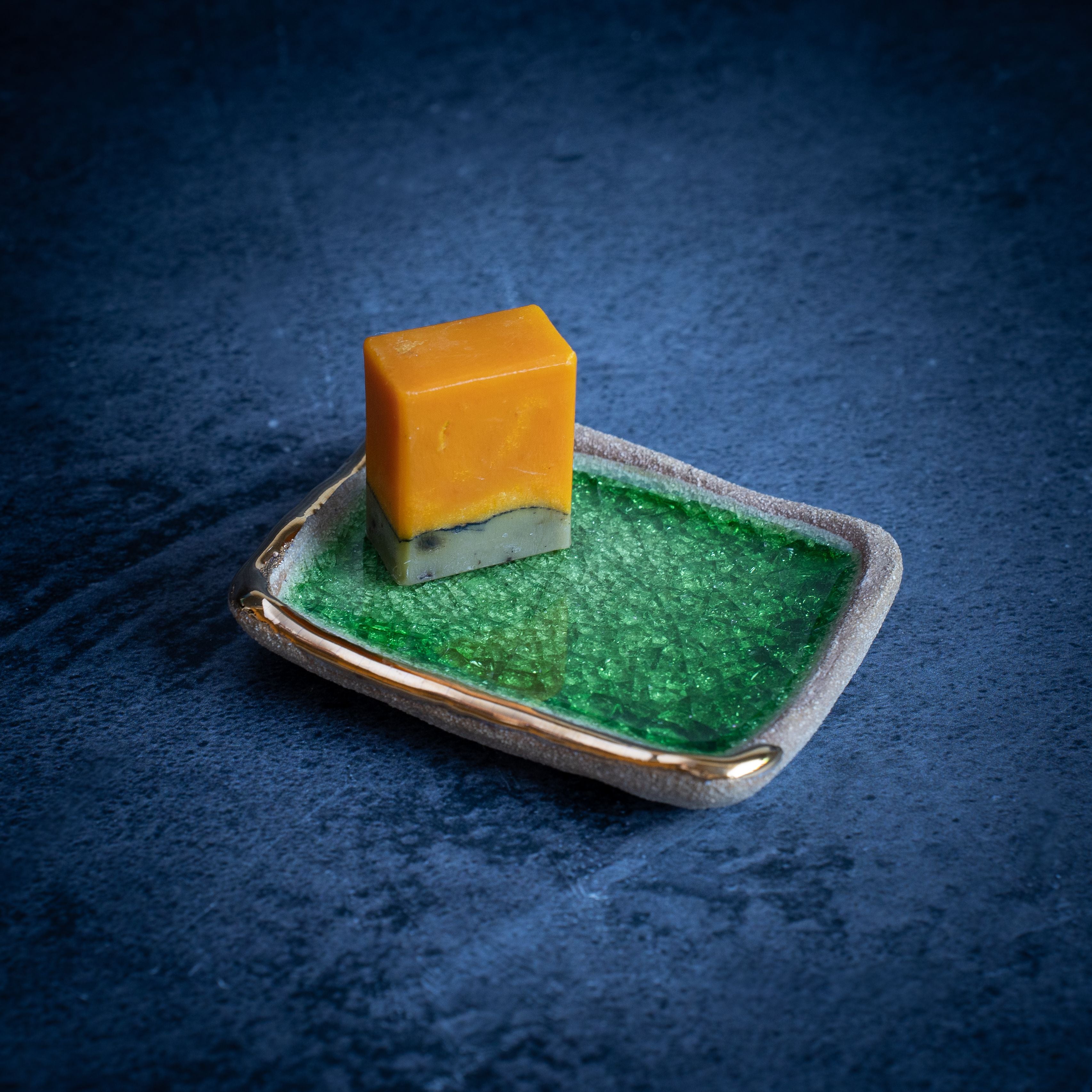 Small Recycled Glass Soap Dish