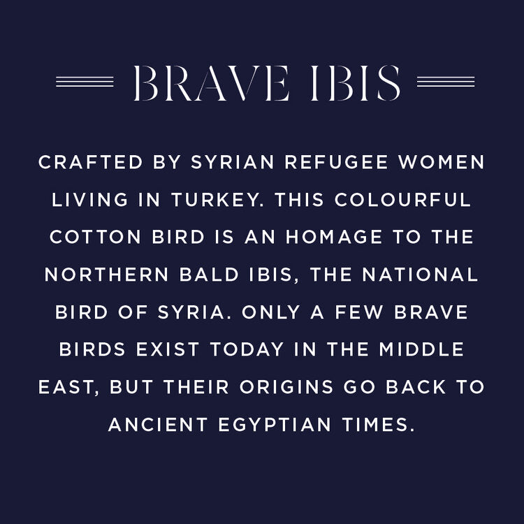 Brave Ibis Ornament, Made by Syrian Refugees in Turkey